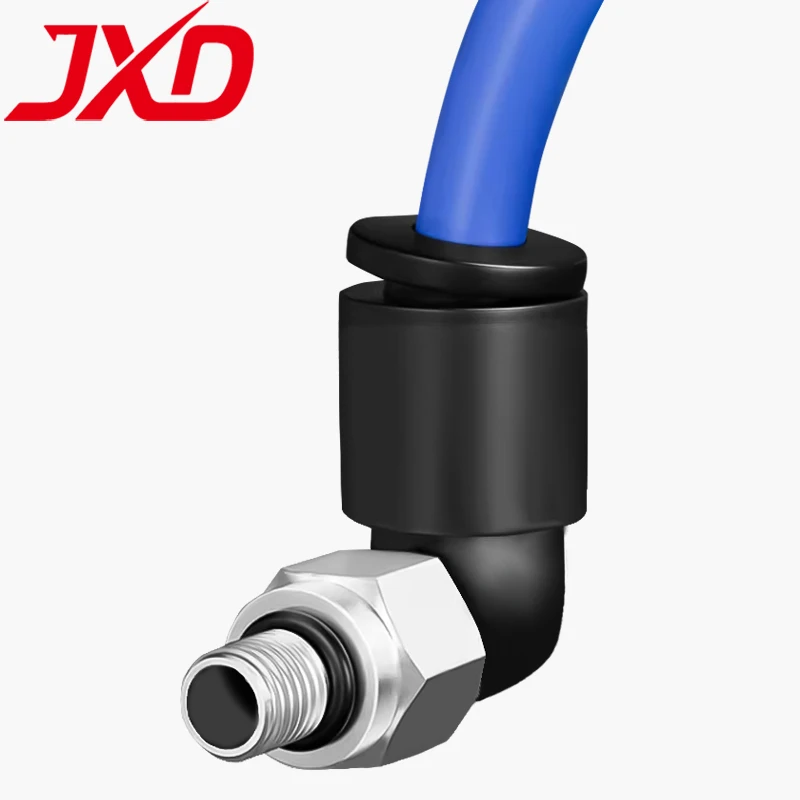 10PCS JXD Pneumatic Fitting PL Series Push to Connect Air Fitting M3/M4/M5/M6 Thread Metal Quick Joint Connector for PU Tube