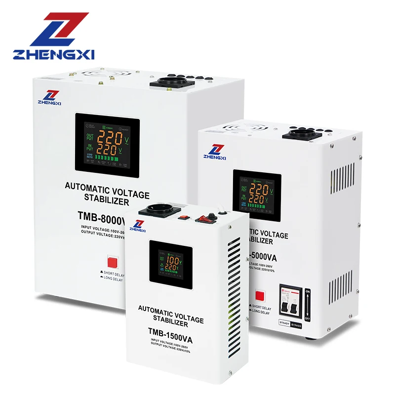 TMB 1000VA 1500VA 2000VA stable full automatic AC voltage regulator LED display single phase voltage regulators/stabilizers