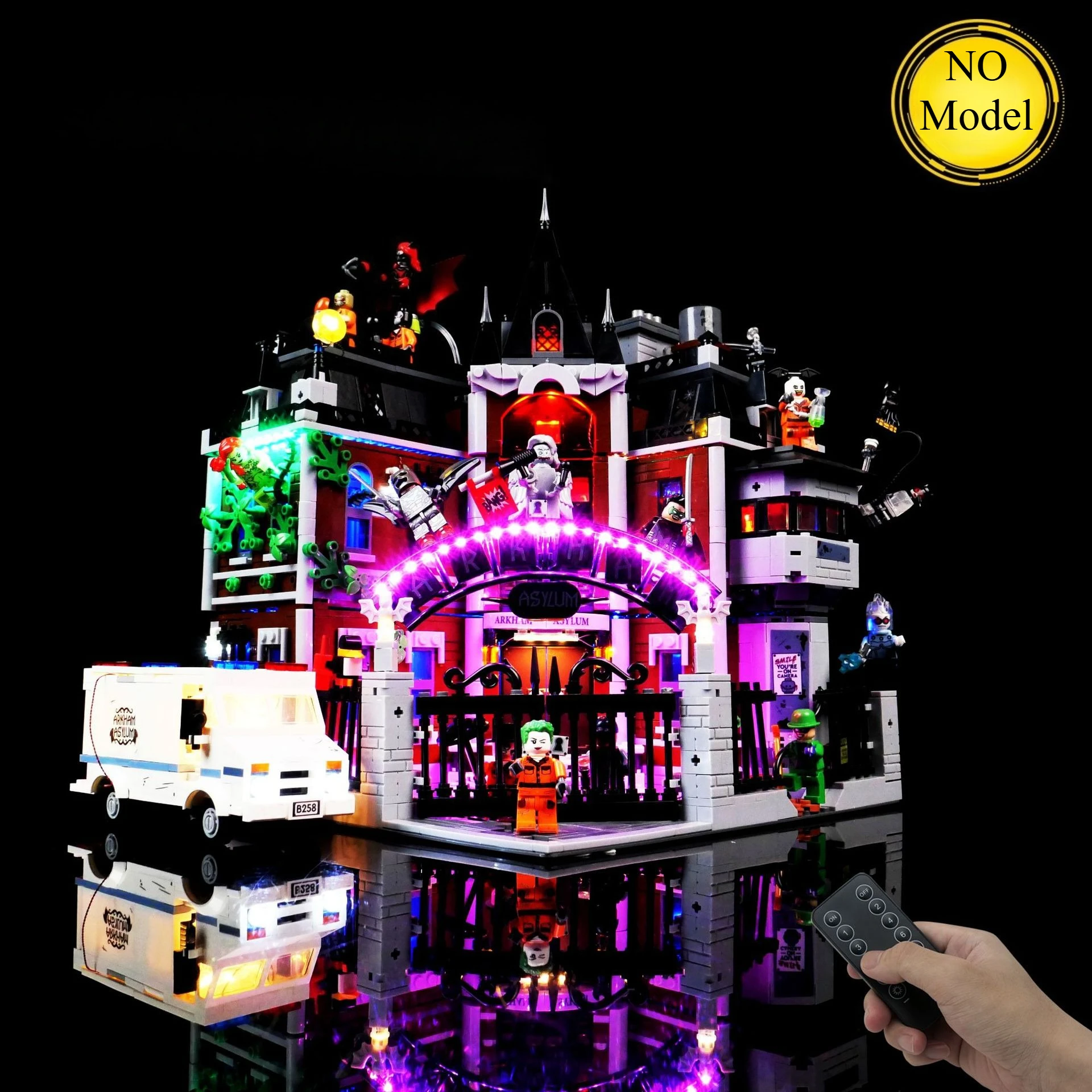 

Набор светодиодного освещения, подходящий для строительных блоков LEGO Arkham Asylum 76300 (модельные блоки в комплект не входят)