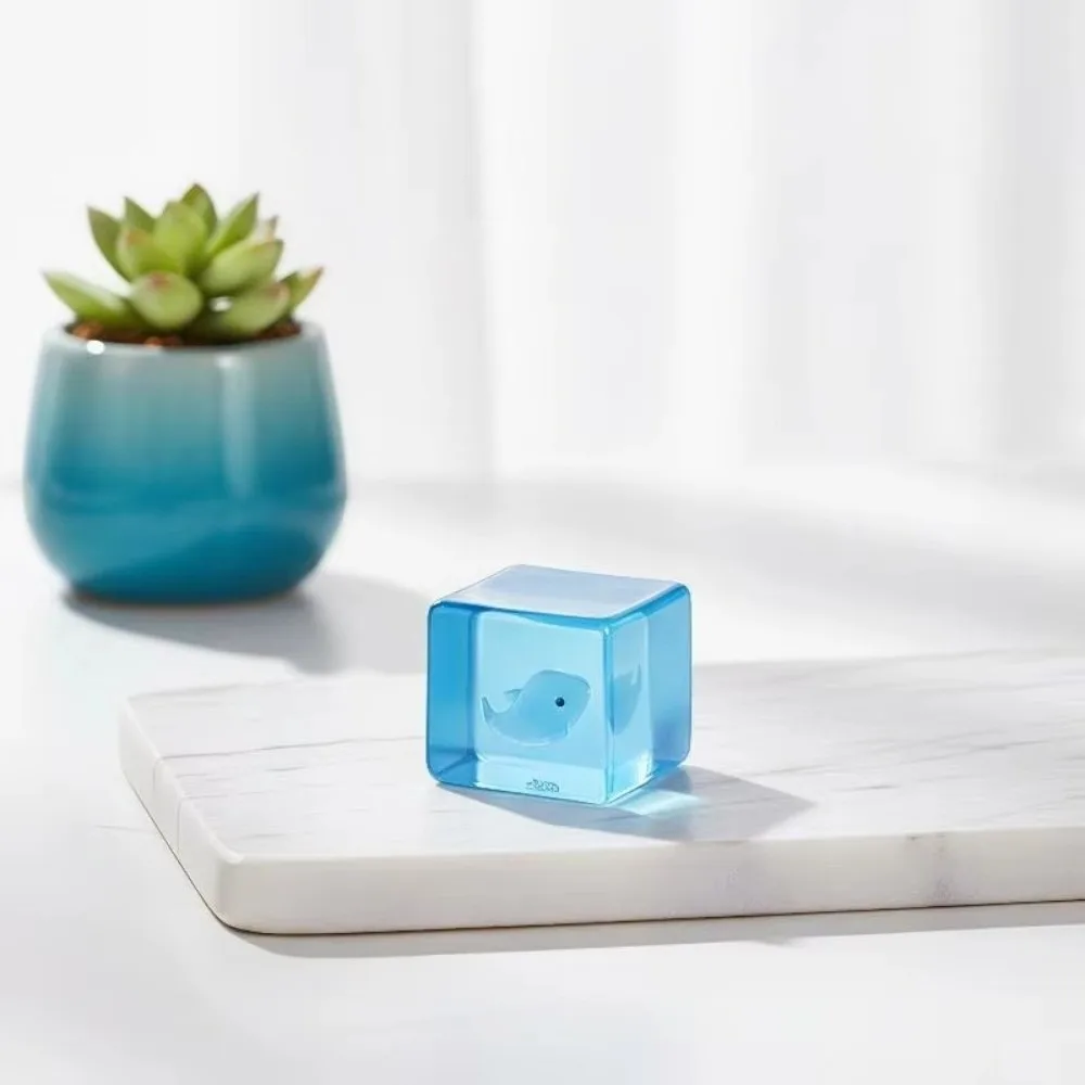 Collectible Slow Rising Ocean Cube Squishy Toy Slow Rebound Blue Ocean Cube Squeeze Toy Soft Cute Fidget Toy Desk Decor