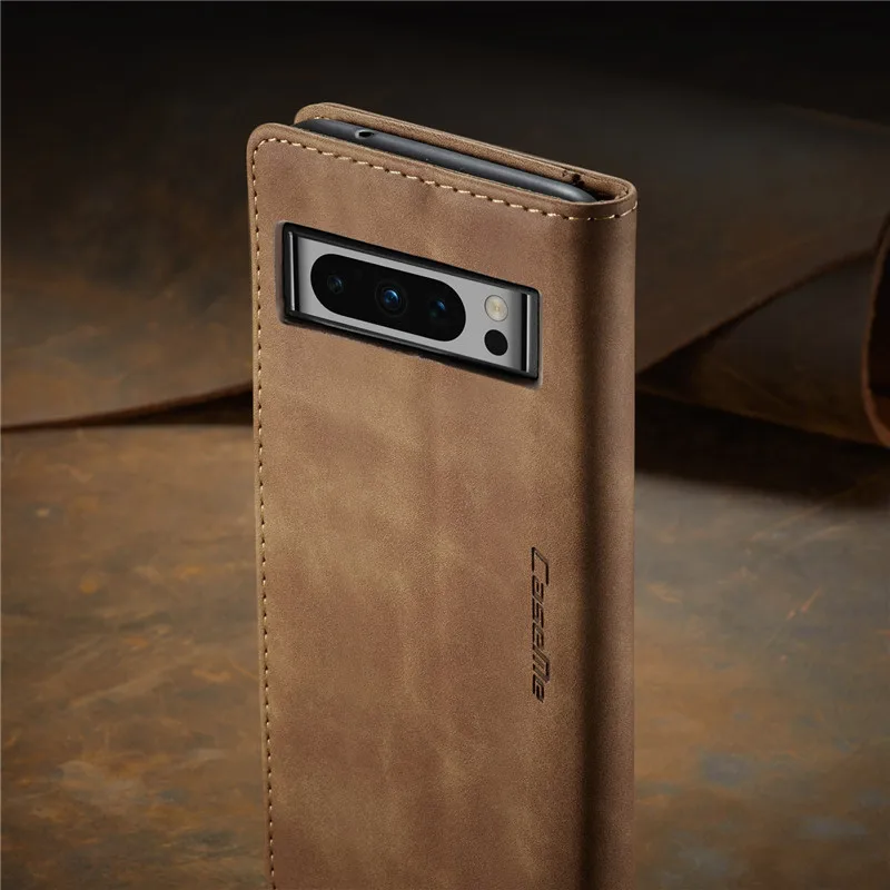 CaseMe Hochwertige Retro Magnetische Flip-Lederhülle für Google Pixel 10A 11 Pro XL 7 6 Pro Brieftaschen-Cover Pixel 8A 9a Handyhülle – Detail 12