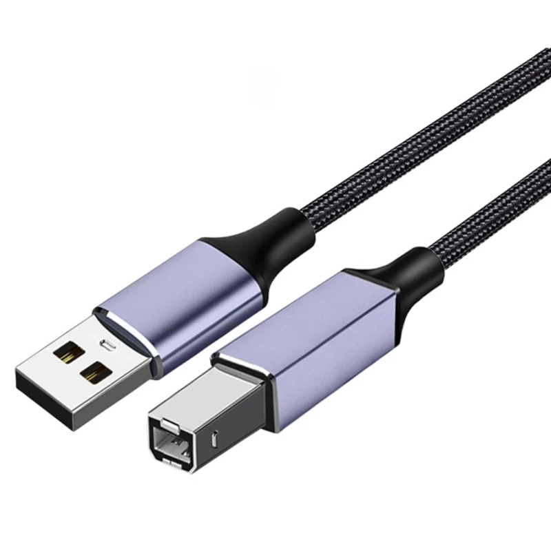 Efficient USB 2.0 to USB B Printer Cable for Printer and Music Equipment