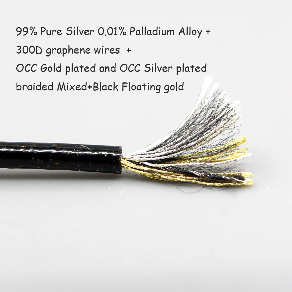 Palladium Gold Reines Silber 99% Schwebendes Graphen-Kopfhörerkabel für DROP + Grell OAE1 OAE2 Kopfhörer 9024 – Detail 11