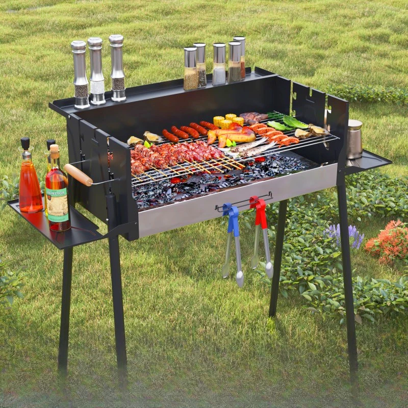 

Outdoor Barbecue Stainless Steel Firewood Stove Camping Cookware Titanium Grill Stand Bbq Brazier Camping Cookware Equipment