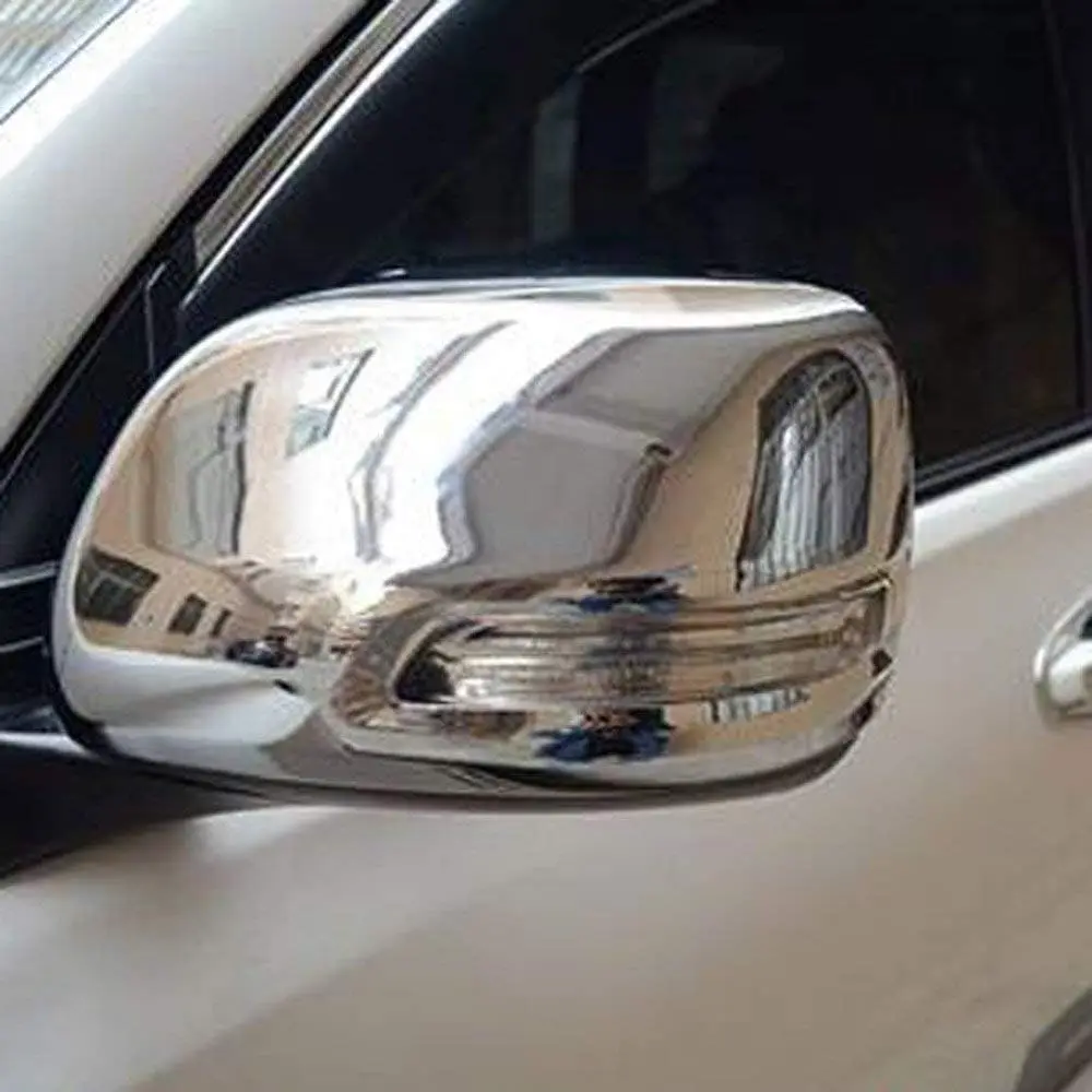 

Хромированная крышка бокового зеркала двери со светодиодной подсветкой для Toyota Land Cruiser Prado FJ120 2003-2009 гг.