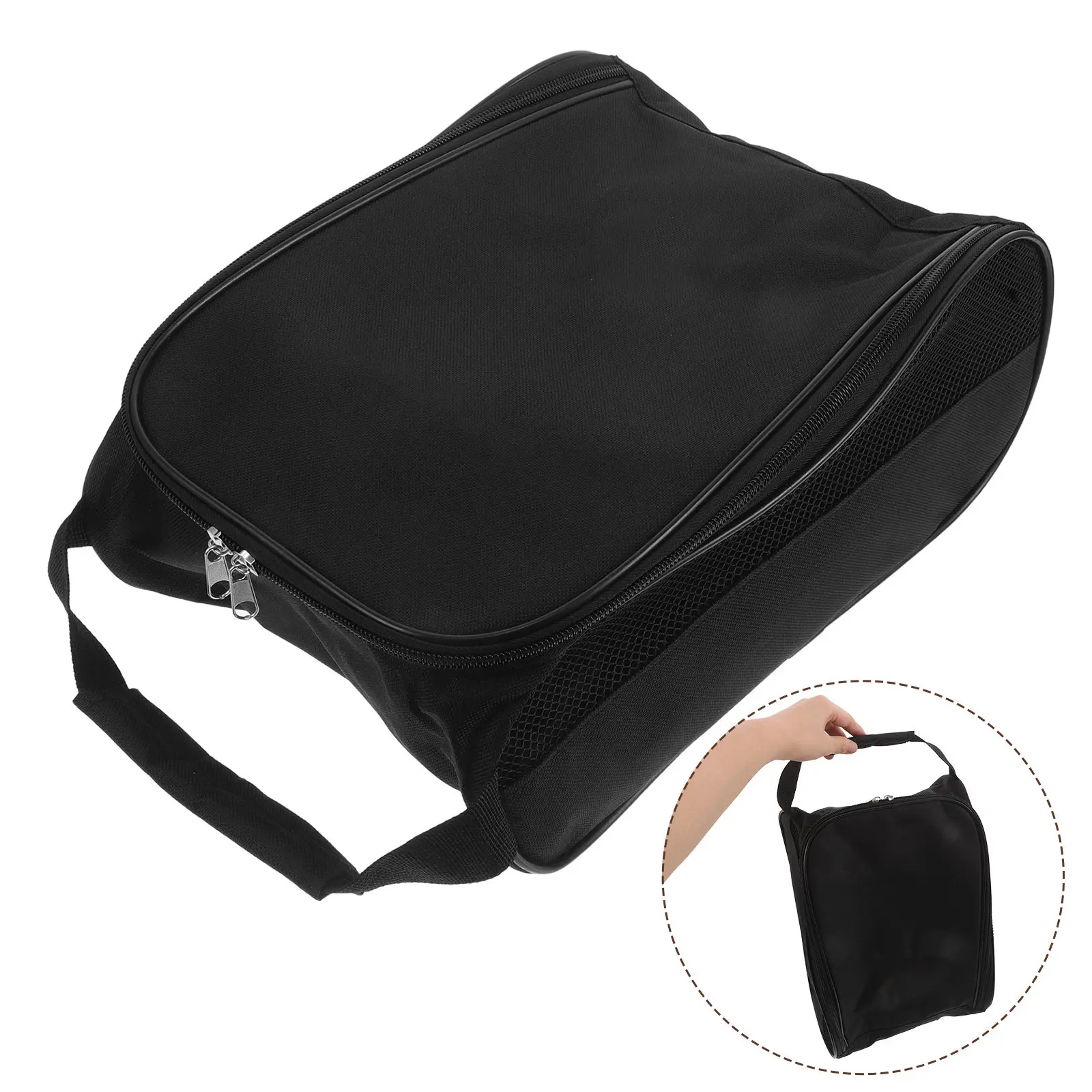 Golf Shoe Bag High Visibility Large Capacity Mesh Ventilation Shoe Storage Bag for Travel Golf Course Outdoor Sports Organizer