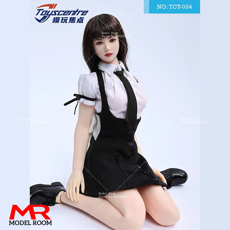 Toyscentre TCT-034 1/6 Scale School Girl JK Skirt Puff Sleeves Shirt Clothes Model Fit 12'' Female Soldier Action Figure Body