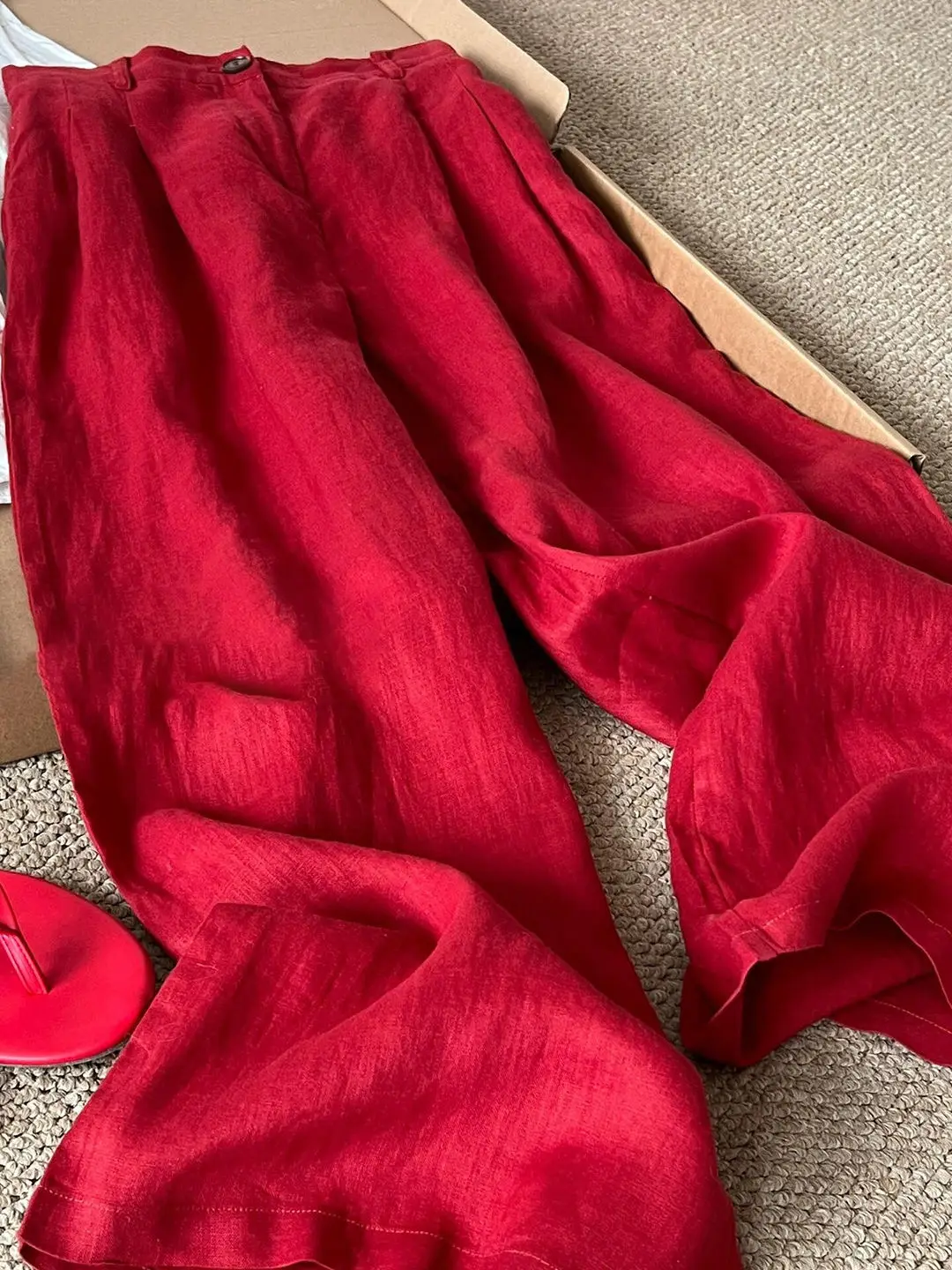 

Loose Wide Leg Pants plus Size Women's Summer Thin Fashionable Age-Defying High Waist Artistic Style Casual Straight Cut