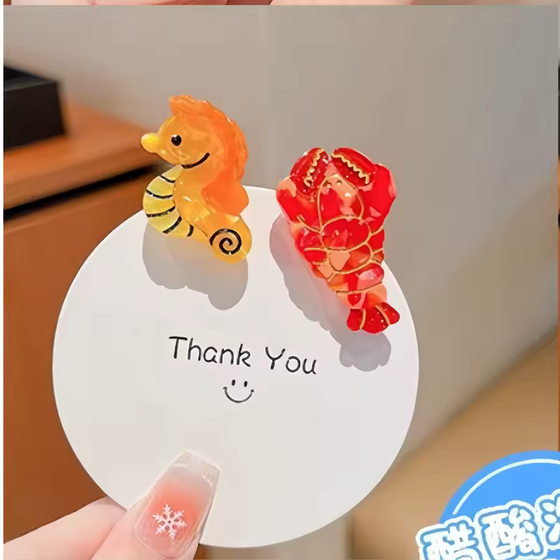 4.5cm Mini Cute Claw Clip Small Girl Hair Claw Semi Transparent Bangs Side Clip Small Shark Clip Women's Hair Apparel Accessory - Image 29