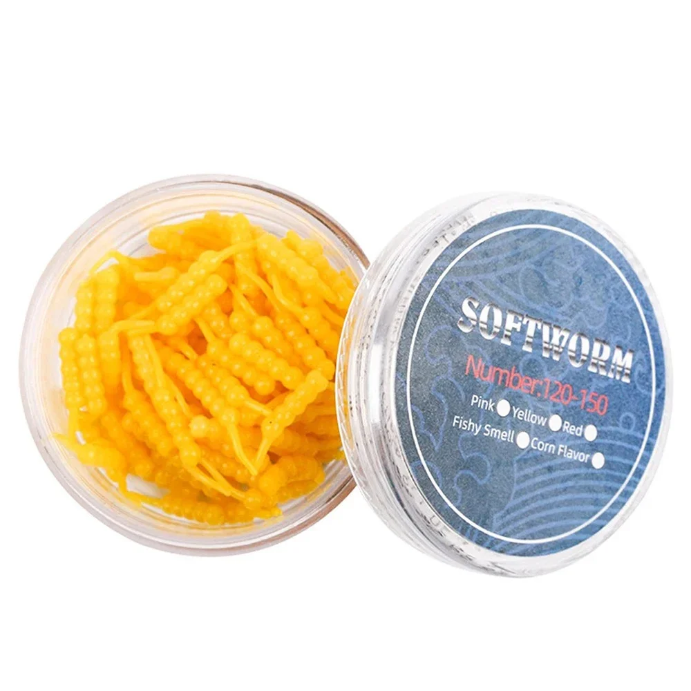 Dehnbarer Wurmköder, bissfest, Nadelschwanz, Barschköder, Angelköder, realistischer roter Wurmduft, Maisgeschmack, Angeln, weiches TPR