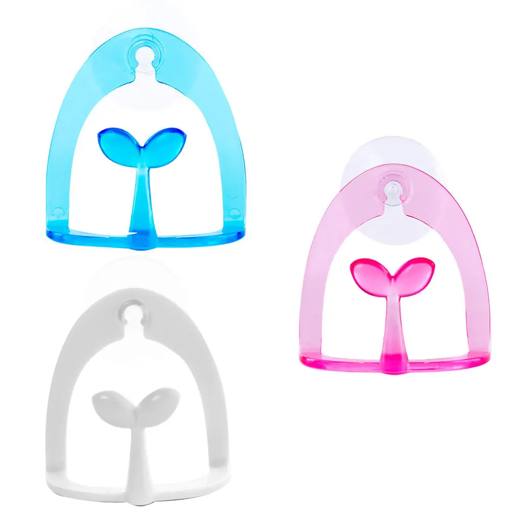 3 Pcs Suction Cup Storage Rack Scouring Pad Holder Sponge Pearlescent Washcloth Drain