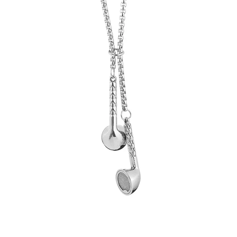 

2025Necklace, male trend, Instagram, cool, disco, hip-hop, titanium steel sweater chain