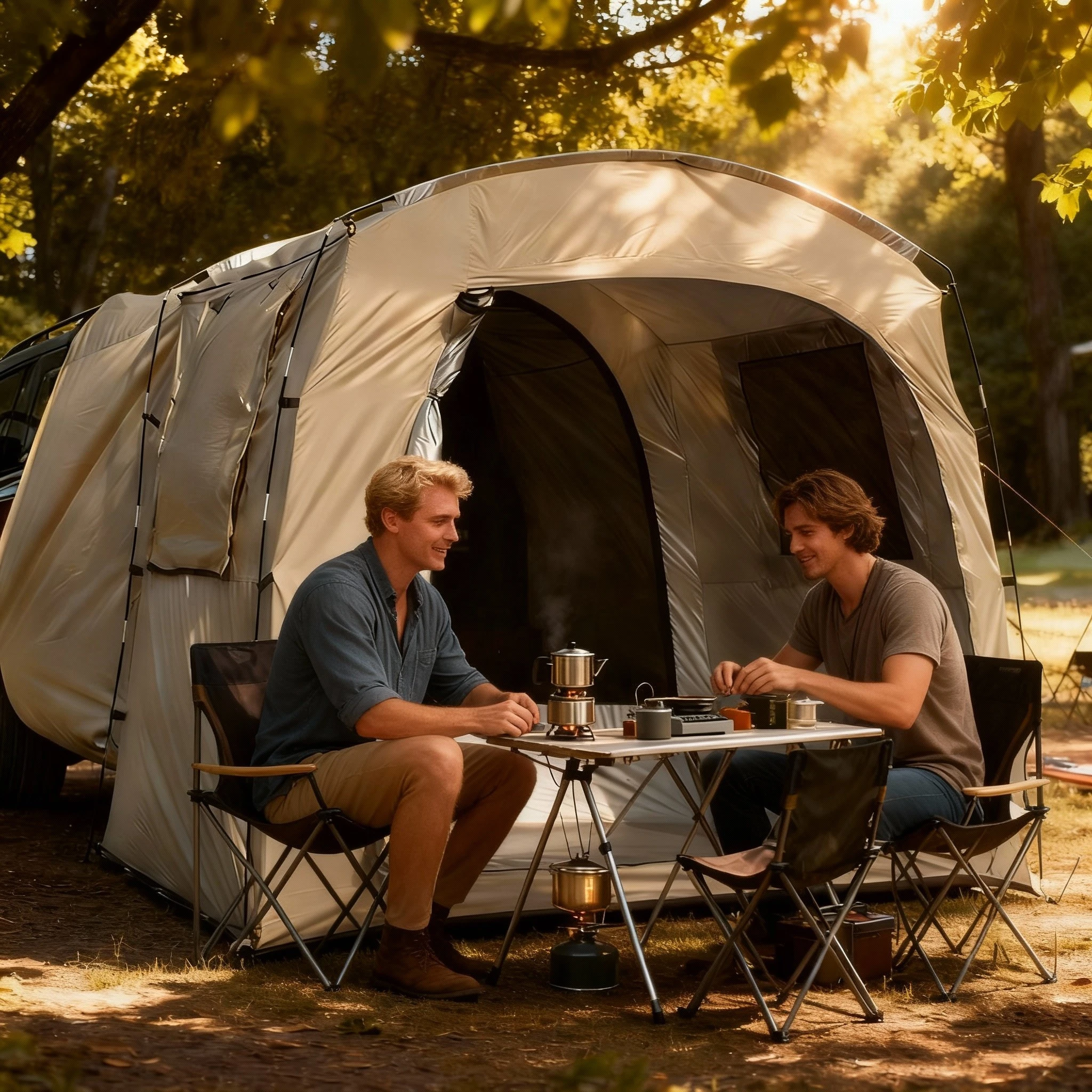 

Универсальная палатка для кемпинга внедорожника, водонепроницаемая автомобильная палатка 4000 мм, аксессуары для кемпинга с грузоподъемностью до 2 человек, простая установка