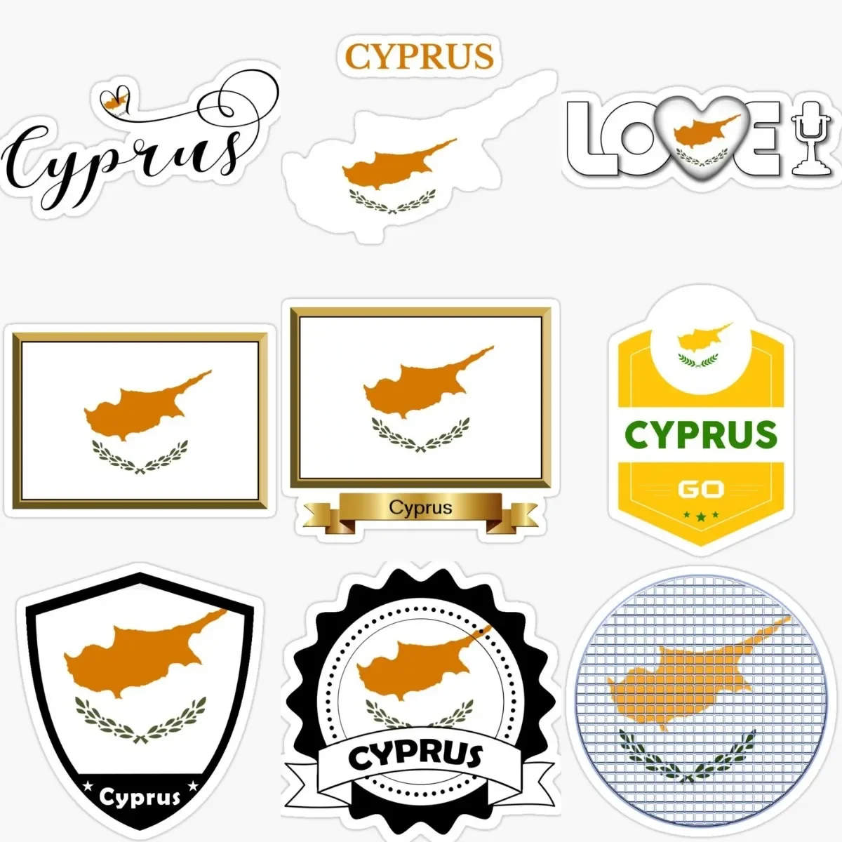 

Creative Cyprus Flag Map Stickers Accessories for Decorate Car Wall Room Truck Van Fridge Window Table Motorcycle Off-road