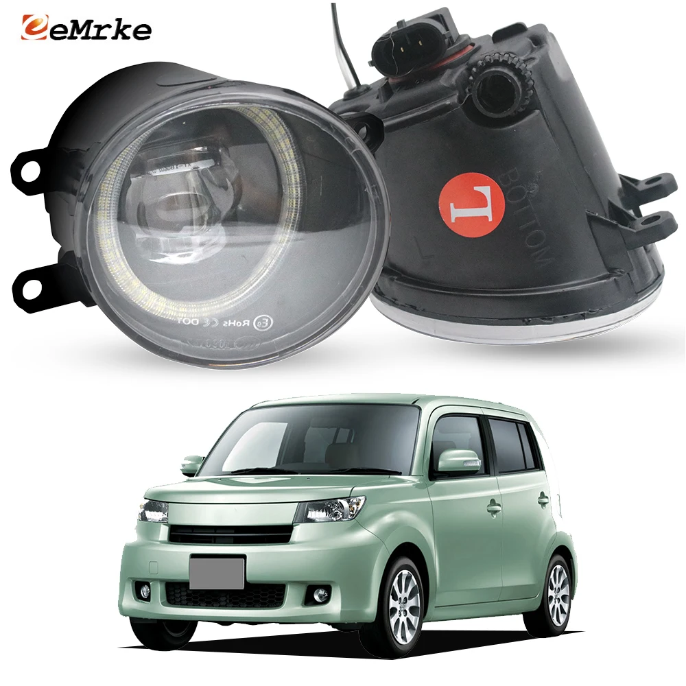 

Светодиодные противотуманные фары дальнего света для Toyota bB 2 2006-2015 2016, автомобильные PTF с Angel Eye DRL + линза дневных ходовых огней слева и справа