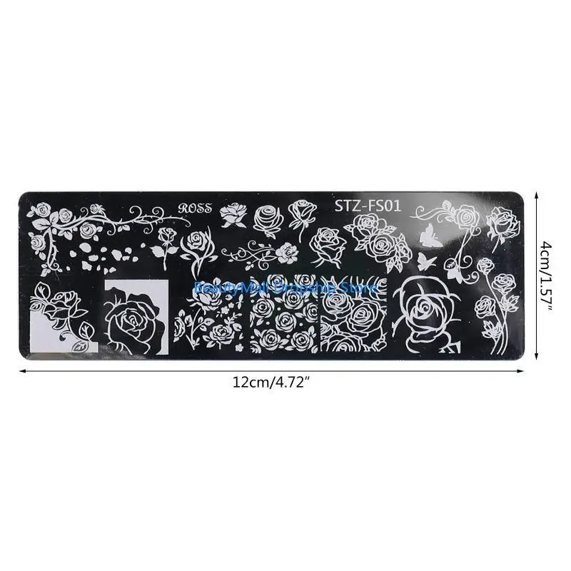 40JD فن الأظافر لصورة ختم لوحات الأفعى زهرة DIY قالب مانيكير للصورة #6