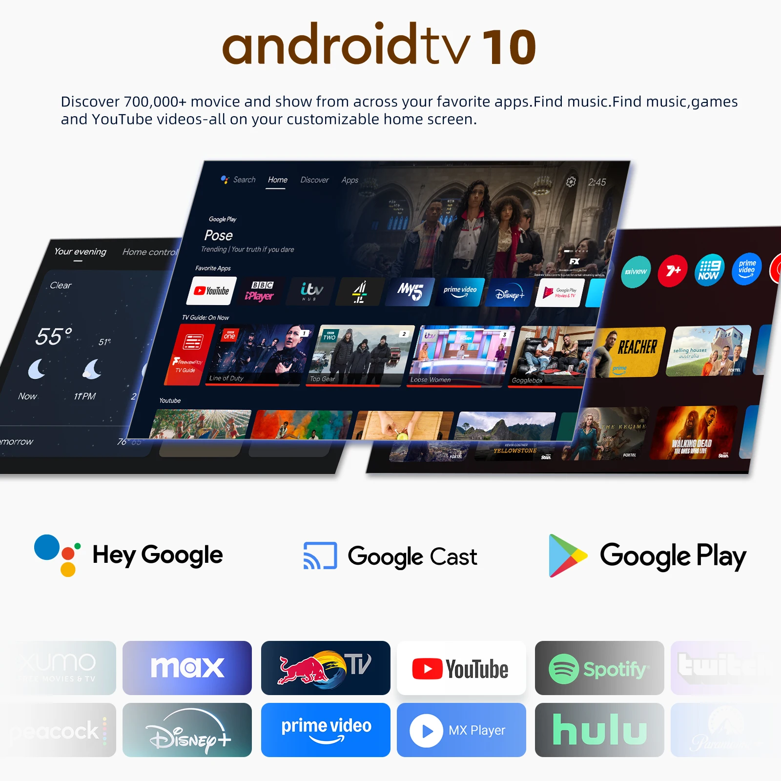 Tivi Box Android 10 4G 64Gb MECOOL KM6 Cao Cấp 11 Wifi 6 Google Chứng Nhận 8K 6K tiếng Nói Amlogic S905X4 1000M LAN Smart Tvbox