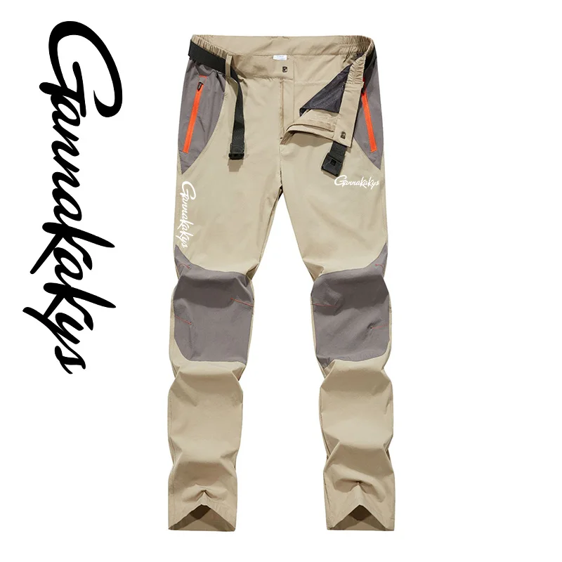 2024 Summer Men's Fishing Pants Outdoor Pants Paired with Elastic Quick Drying Pants, Lightweight and Breathable Travel Pants