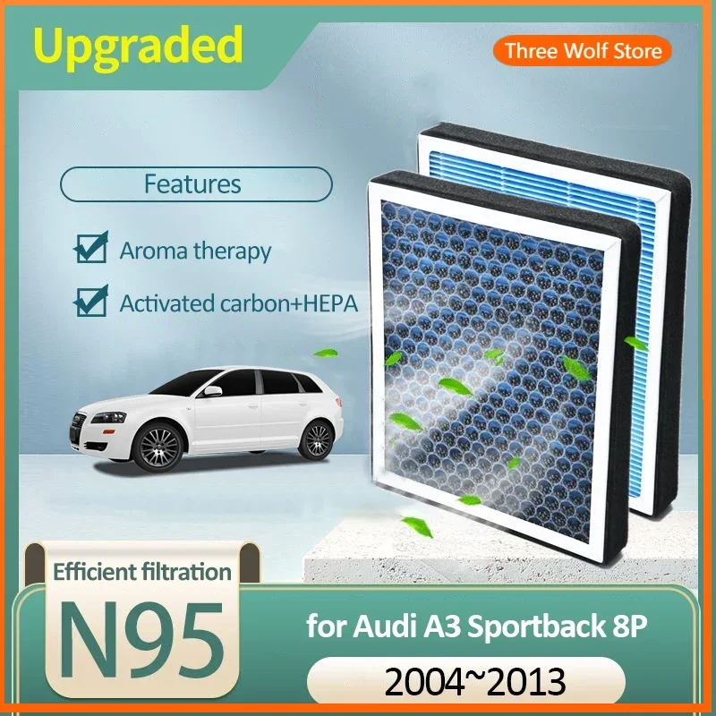 

Activated Carbon Air Filter for Audi A3 S3 Sportback 8P MK2 2004 2005 2006 2007 2008 2009 2010 2011 2012 2013 1K1819653A Parts