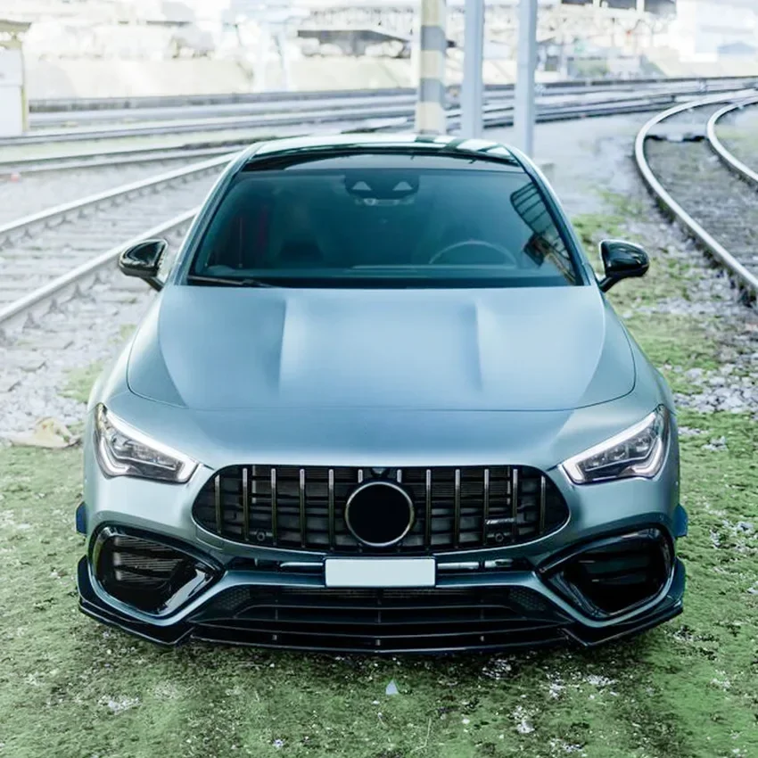 For Mercedes-Benz CLA Class C118 CLA 45 AMG Front Bumper Splitter Lip Spoiler 2019 2020 2021 2022 2023 Diffuser Tuning Body Kit