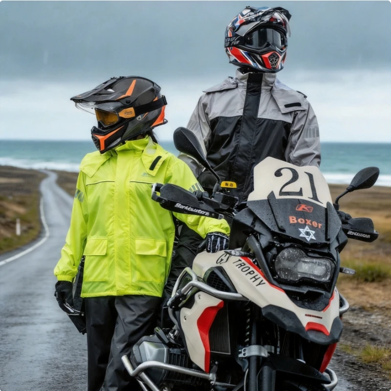 Men Women Adult Outdoor Split Motorcycle Raincoat Waterproof Raincoat Cycling Equipment Bicycle Moto Jacket Pants Raincoat
