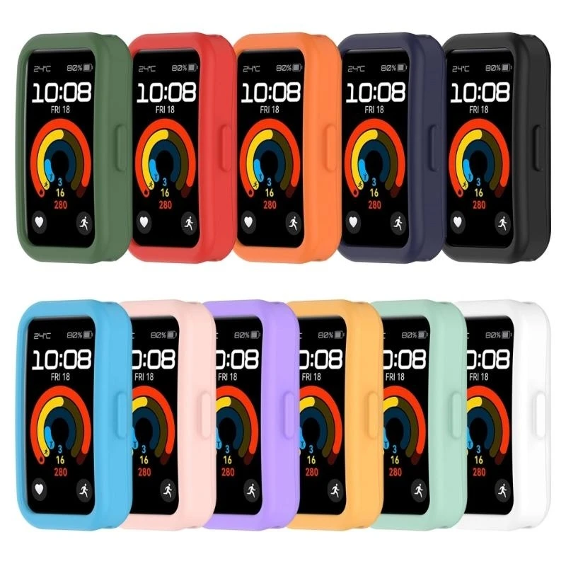 83CE Flexible Silikonkoffer Halbpack für Band 8/9 Smartwatch -Schutz