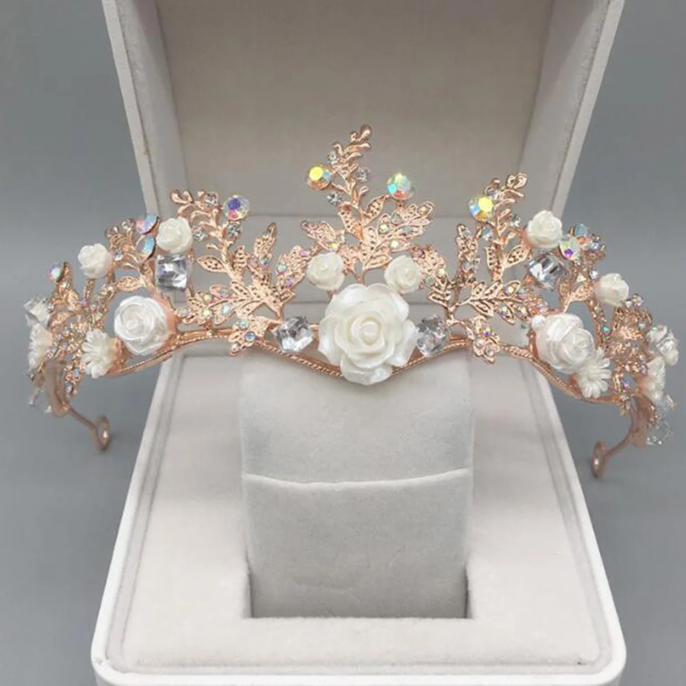 Headband Shiny Rhinestone Tiara Alloy Crystal Crown Wedding Party Hair Decor Crown Headdress For Banquet