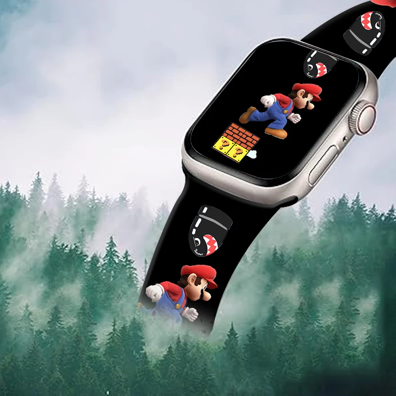 Mario5 لساعة أبل 11 10 9 8 7 سوار سيليكون قابل للاستبدال لساعة iWatch 46 مللي متر 42 مللي متر 41 مللي متر 40 مللي متر