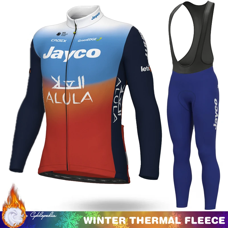 

JAYCO зимняя термофлисовая одежда для велоспорта, мужской комплект, трикотаж, мужской костюм, спортивная одежда с длинными рукавами, ретро 2026, комплекты нагрудников, курток