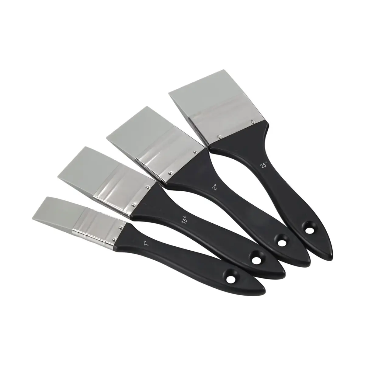 (A95Z) 4 Pcs Silicone Paint Brush Set Color Shaper Silicone Brush for Resin Paint Brush Catalyst , 1 1.5 2 2.5 Inches Wide