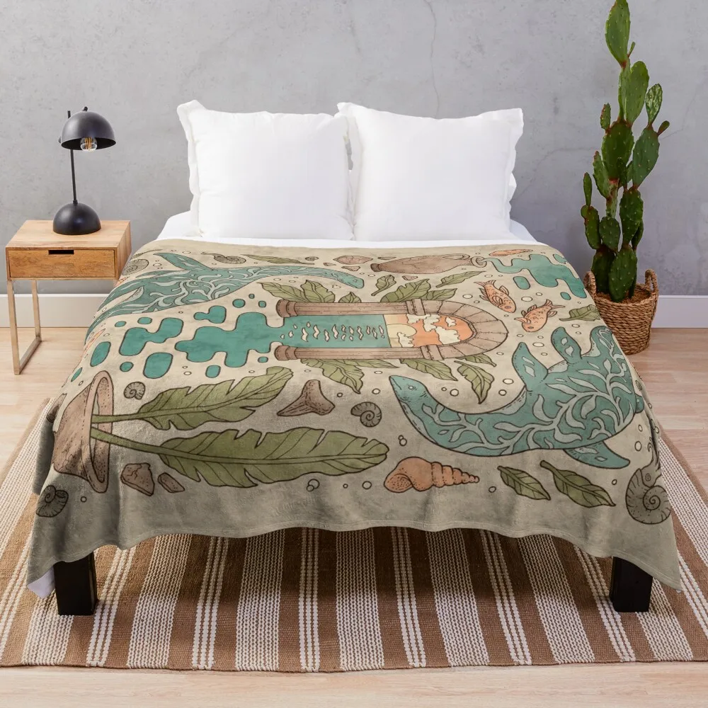 Paradise Panthalassa Natural History Ocean Fantasy Art Throw Blanket Cute cosplay anime sofa bed Large Blankets