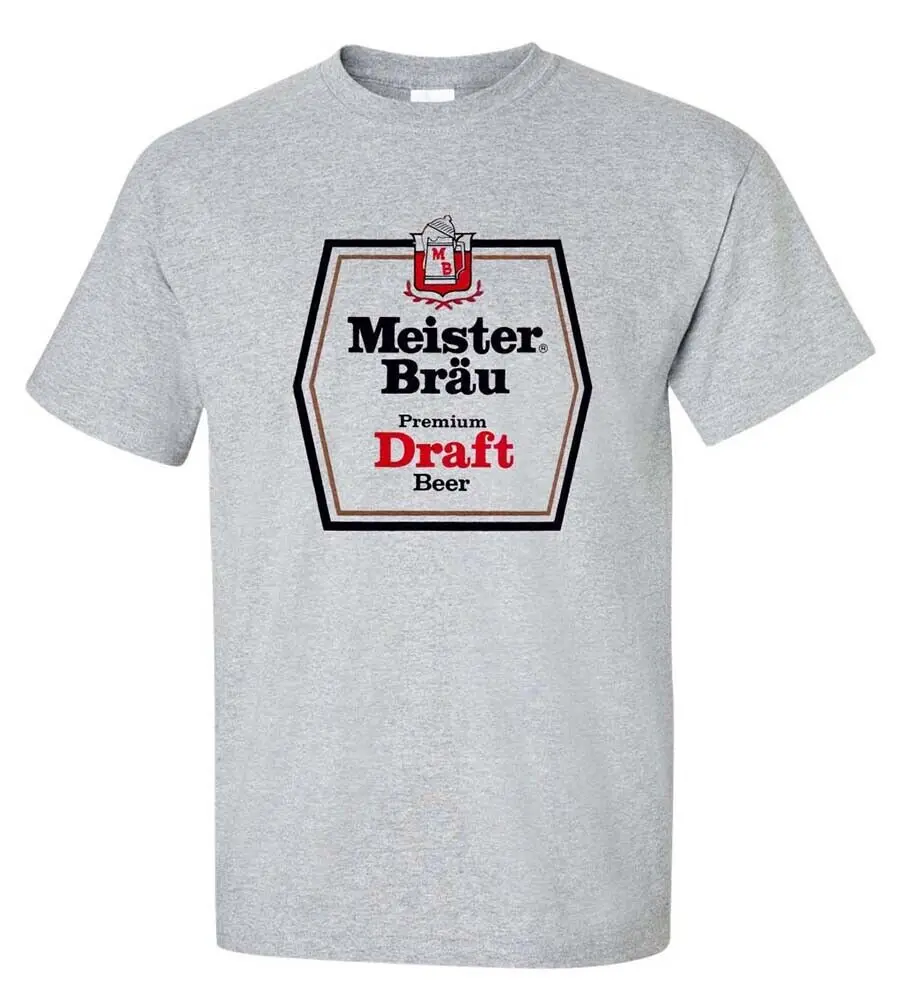 Meister Brau Beer T-shirt - Retro 1970's 1980's designed- Logo Graphic Tee   Tees High Quality 100%Cotton Short Sleeve