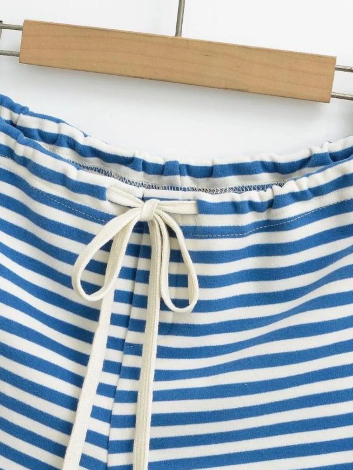 Bequeme American Hot Girl Sle Low Waist Dstring Gestreifte Orts Home Casual Abnehmen Trendy Oberschenkel Hohe Hosen