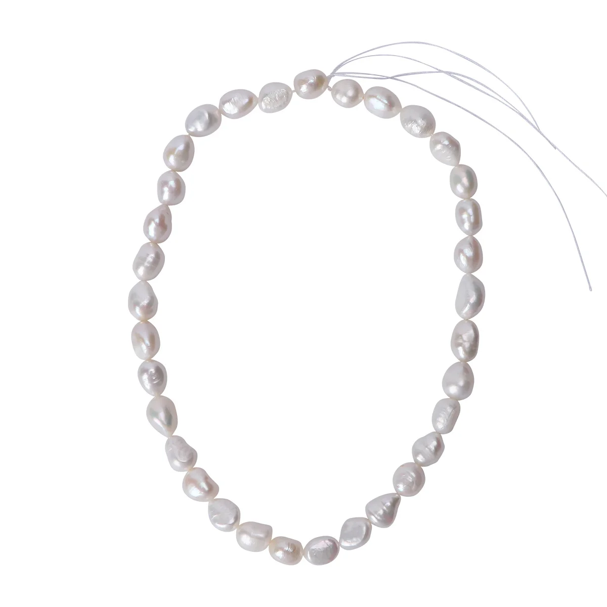 1 Uds. Collar de perlas DIY perla barroca Natural 9-10mm joyería semiacabada fabricación de collares cuentas delicadas y elegantes