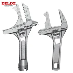 DELIXI ELECTRIC Bathroom Wrench Universal Wrench Big Opening and Toothed Anti-skid Dual-purpo for Maintaining Bathroom Facilitie