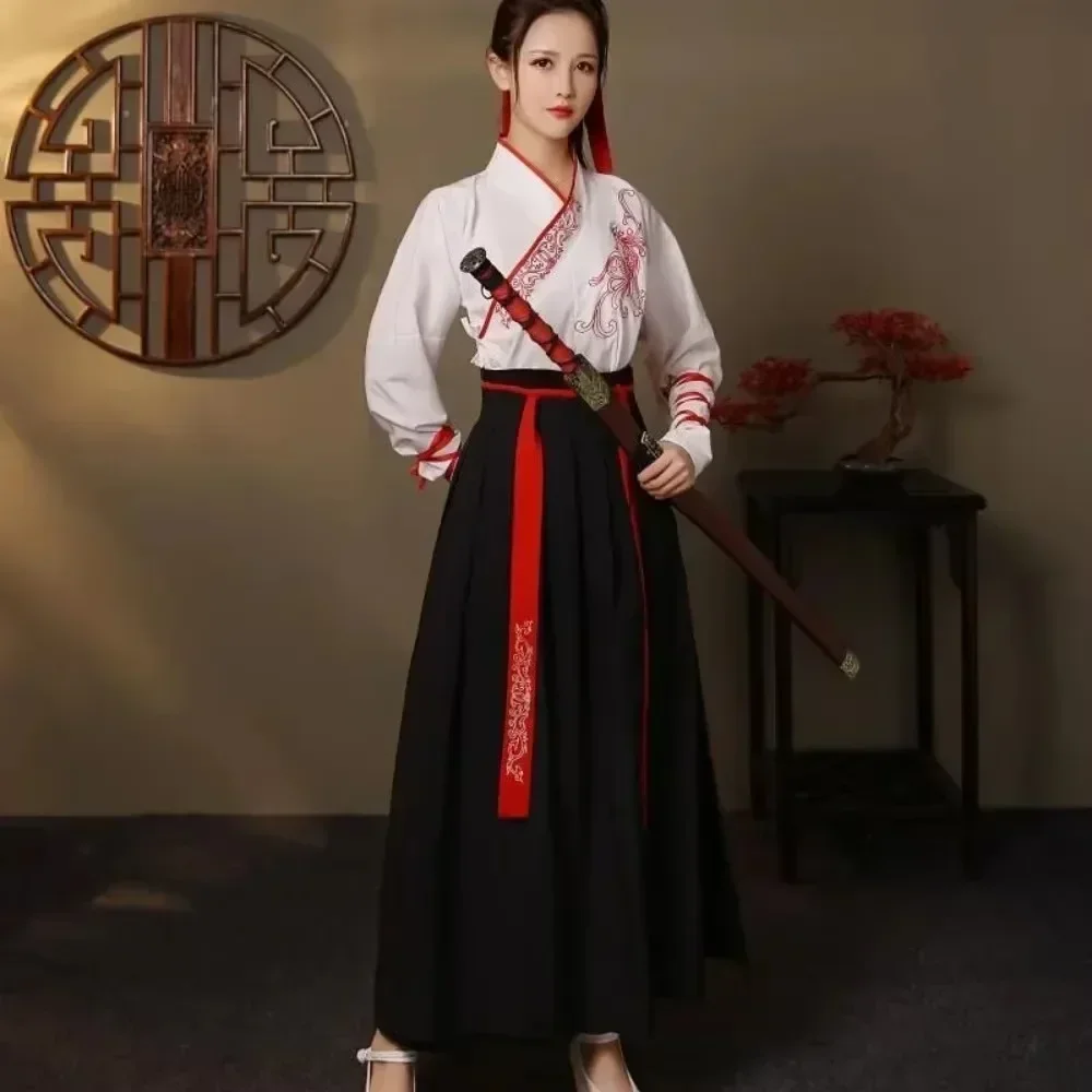 Chinese Hanfu Dress Women Clothing Vintage Ethnic Style Fashion Clothes Elegant Streetwear Casual Chinese Traditional Dress Men