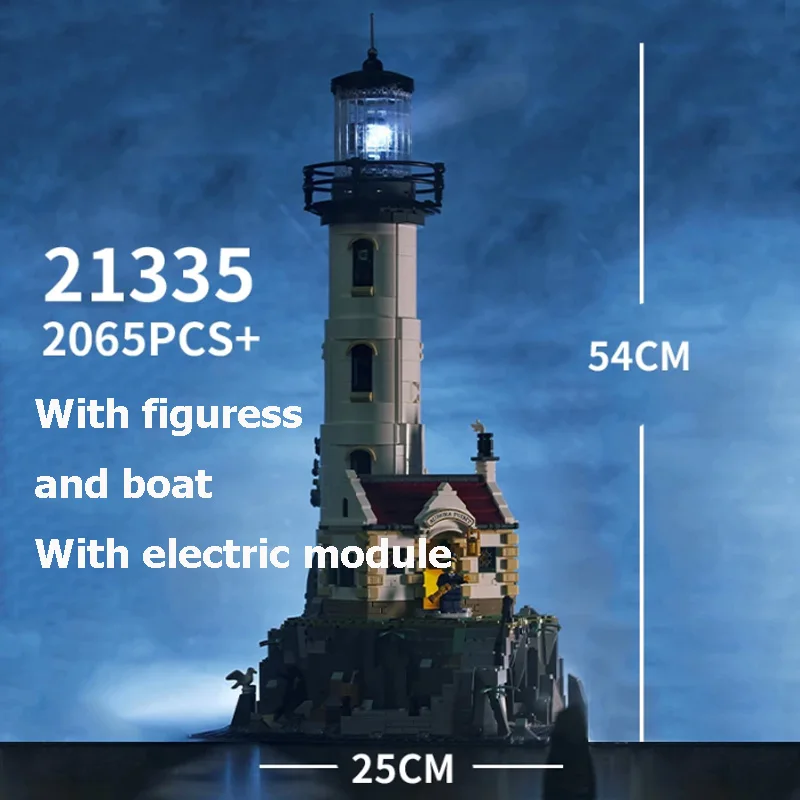 

Electric Lighthouse Building Blocks 2065PCS Compatible 21335 Bricks Assembled Toys For Children Christmas Gift With Original Box