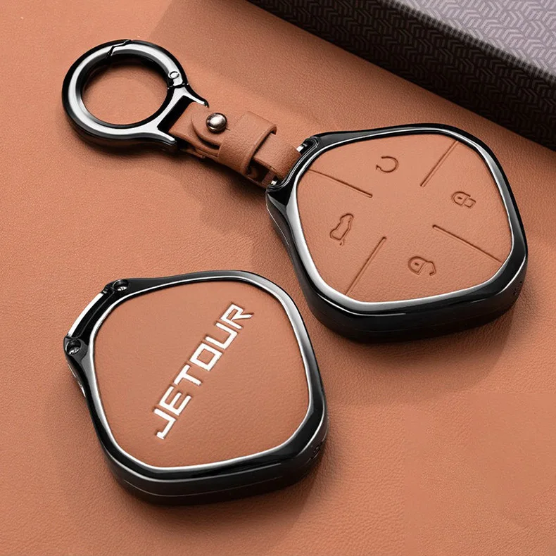 Zinklegierung Schlüsselhülle für Chery Jetour Dashing Zubehör X-1 Plus DTC IDM 2025 2026 Fernbedienungsabdeckung Schlüsselanhänger Halter – Detail 3