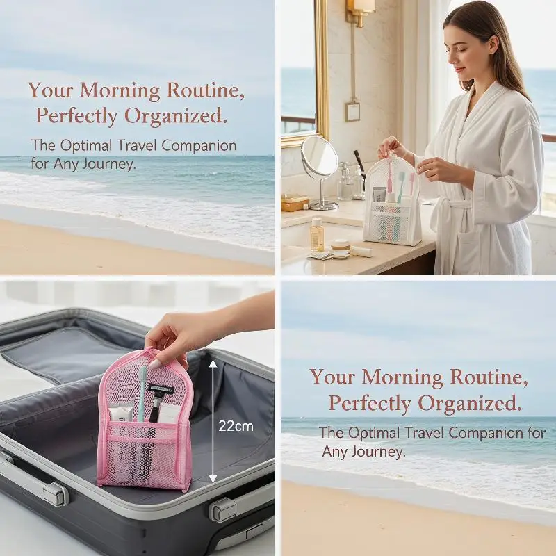 Makeup Organizer Pouch with Waterproof Feature Large Space for Travel Essentials