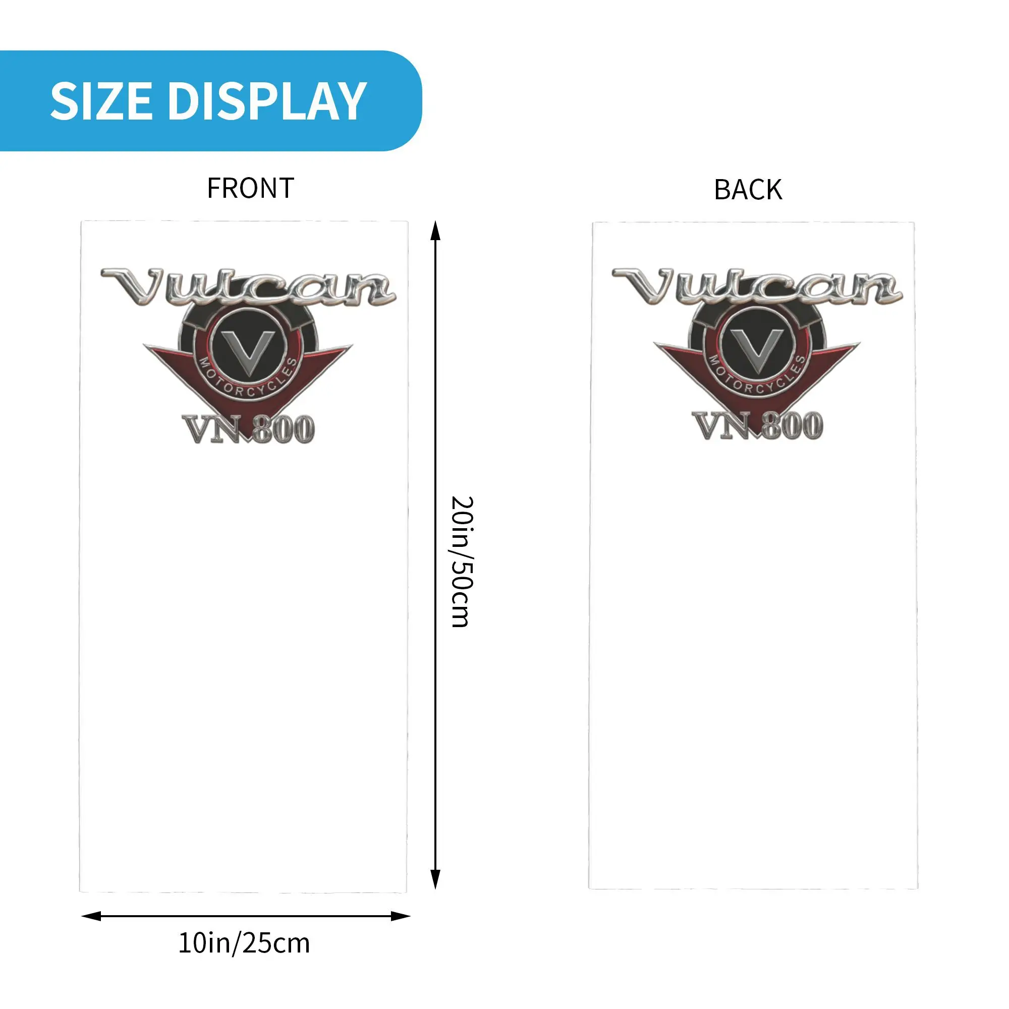دراجة نارية فولكان VN 800 شعار 3 كروم باندانا الرقبة الجراب مطبوعة وشاح سحري متعدد الوظائف أغطية الرأس تشغيل للجنسين الكبار