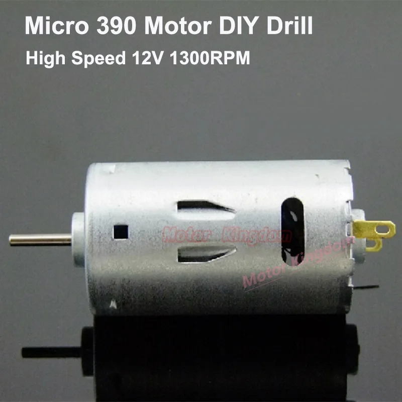 RS-390 Micro DC Electric Motor 6V-24V 12V 13000RPM High Speed  Large Torque Engine 2.3mm Shaft DIY Drill Tool Motor