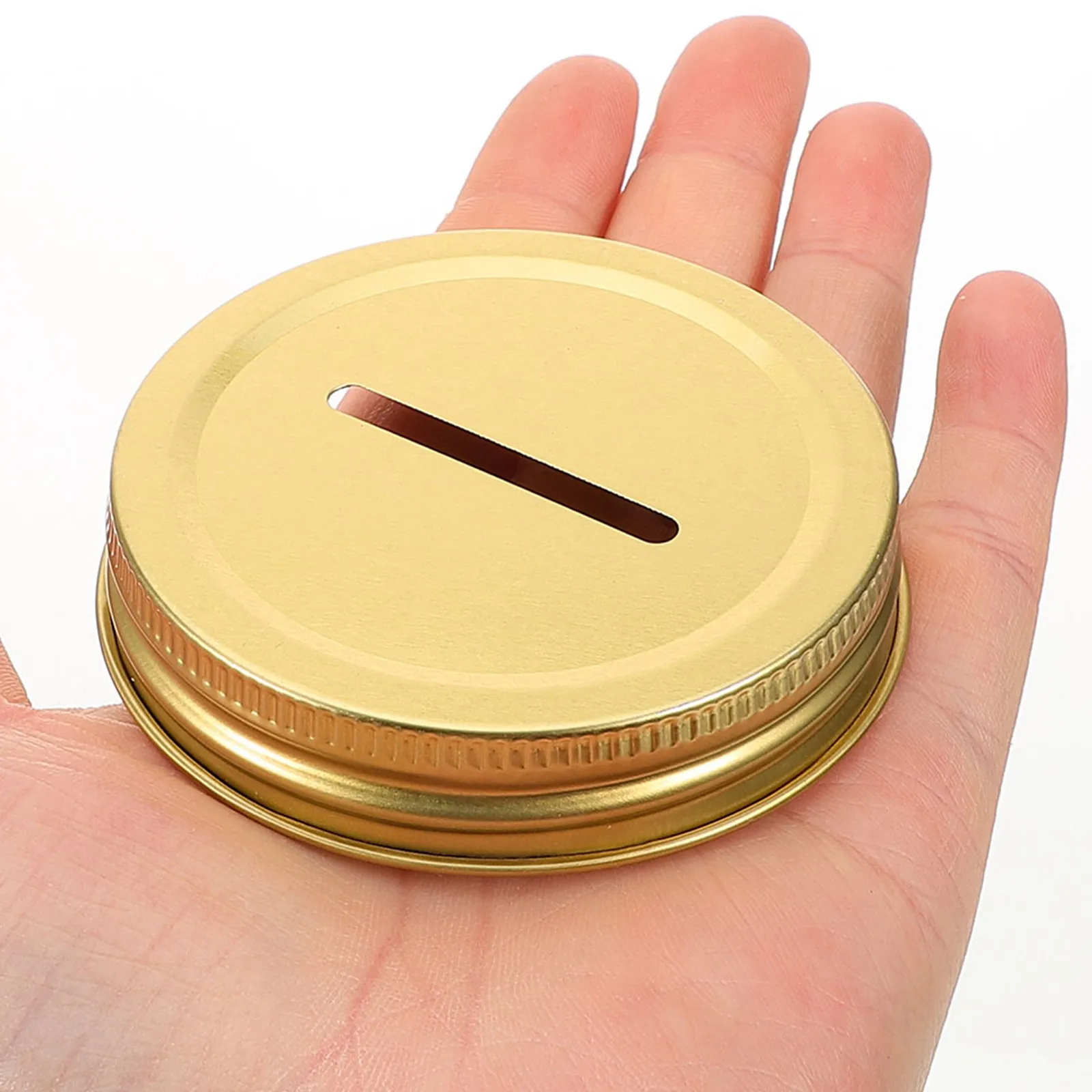 50pcs-golden-tinplate-coin-slot-lid-fits-70mm-regular-mouth-jar-sturdy-money-jar-metal-lid-for-piggy-bank-diy-savings-projects