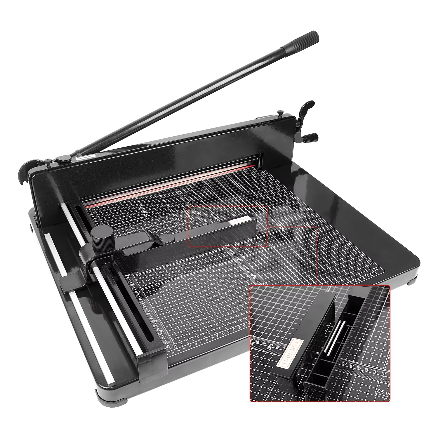 858 Heavy Duty Paper Cutter Machine Manual Guillotine Paper Cutting Cutter A3 A4 Photo Paper Trimmer for Office Thick Cutting