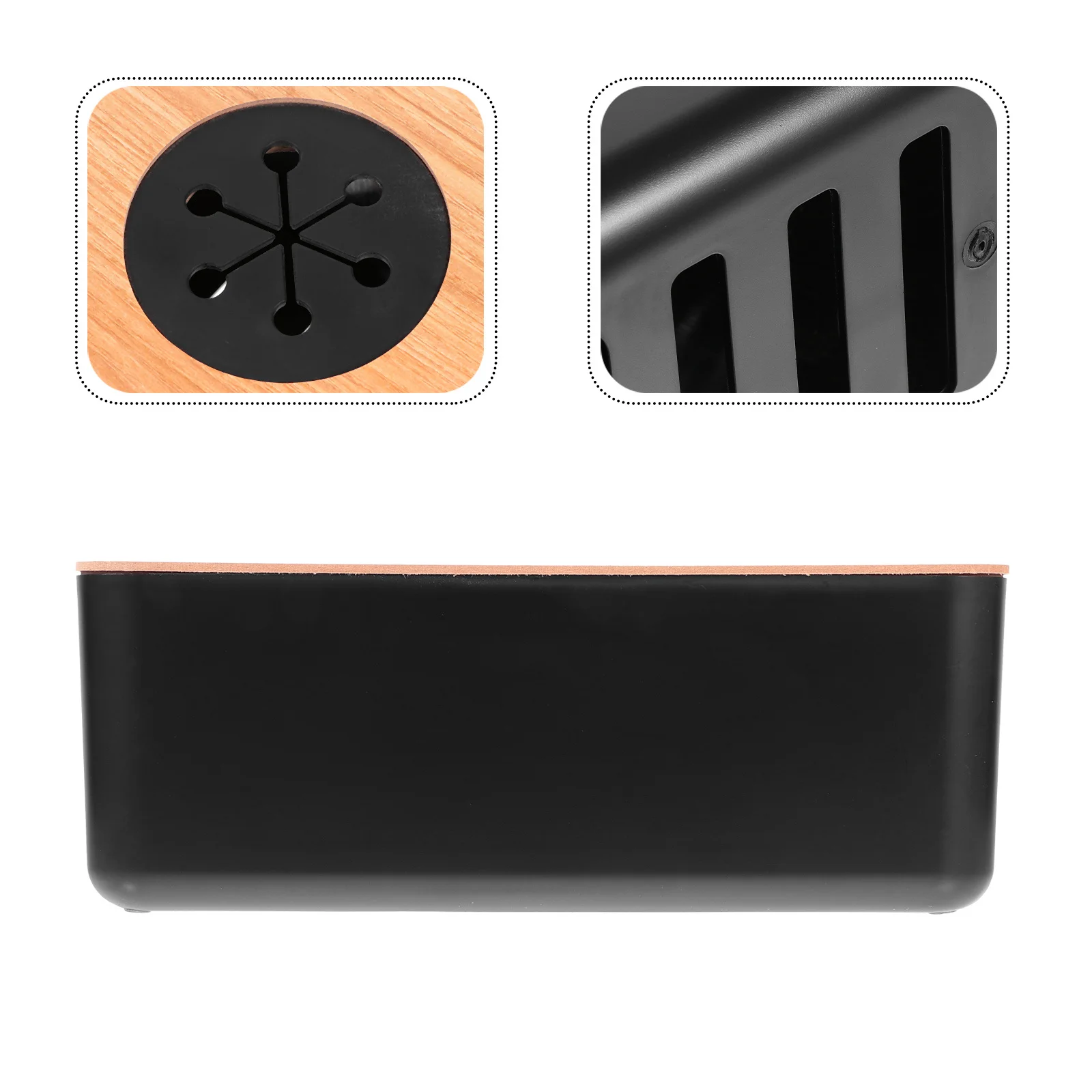 

1pc Cable Storage Box Round Hole Durable Power Line Manager For Home Office Study Room Charging Cable Organizer Socket Storage