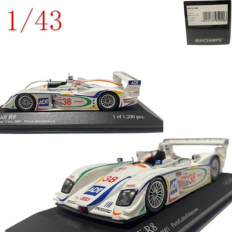 Minichamps Diecast 1/43 Bilancia Audi R8 Sebring 12 Ore Auto da Corsa (2003) Modello di Auto in Lega Giocattoli per Ragazzi Regalo