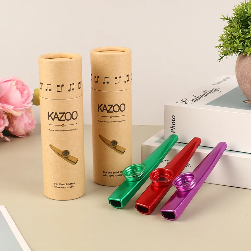 2Pcs/Set Kazoo Box Metal Kazoo Paper Storage Holder for Mouth Blowing Musical Instrument Organizer Accessories