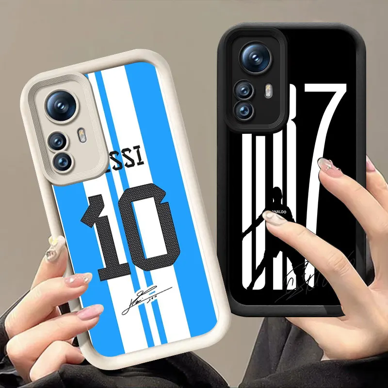 Football Number 7 10 Phone Case For Xiaomi 11i 11 Lite 12 14T Redmi Note 10 11 11T 12 13 Pro 5G Plus 11S 12S