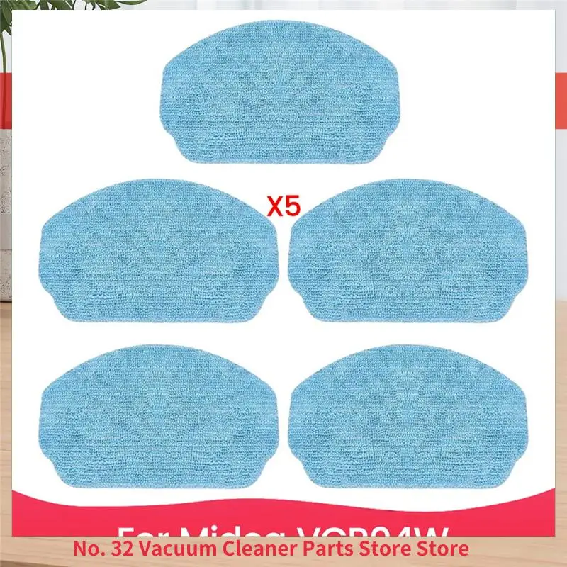 

5 Pack Cleaning Rag Mop Cloth For Midea VCR04W Robot Vacuum Cleaner Replacement Spare Part Accessories-[2025]