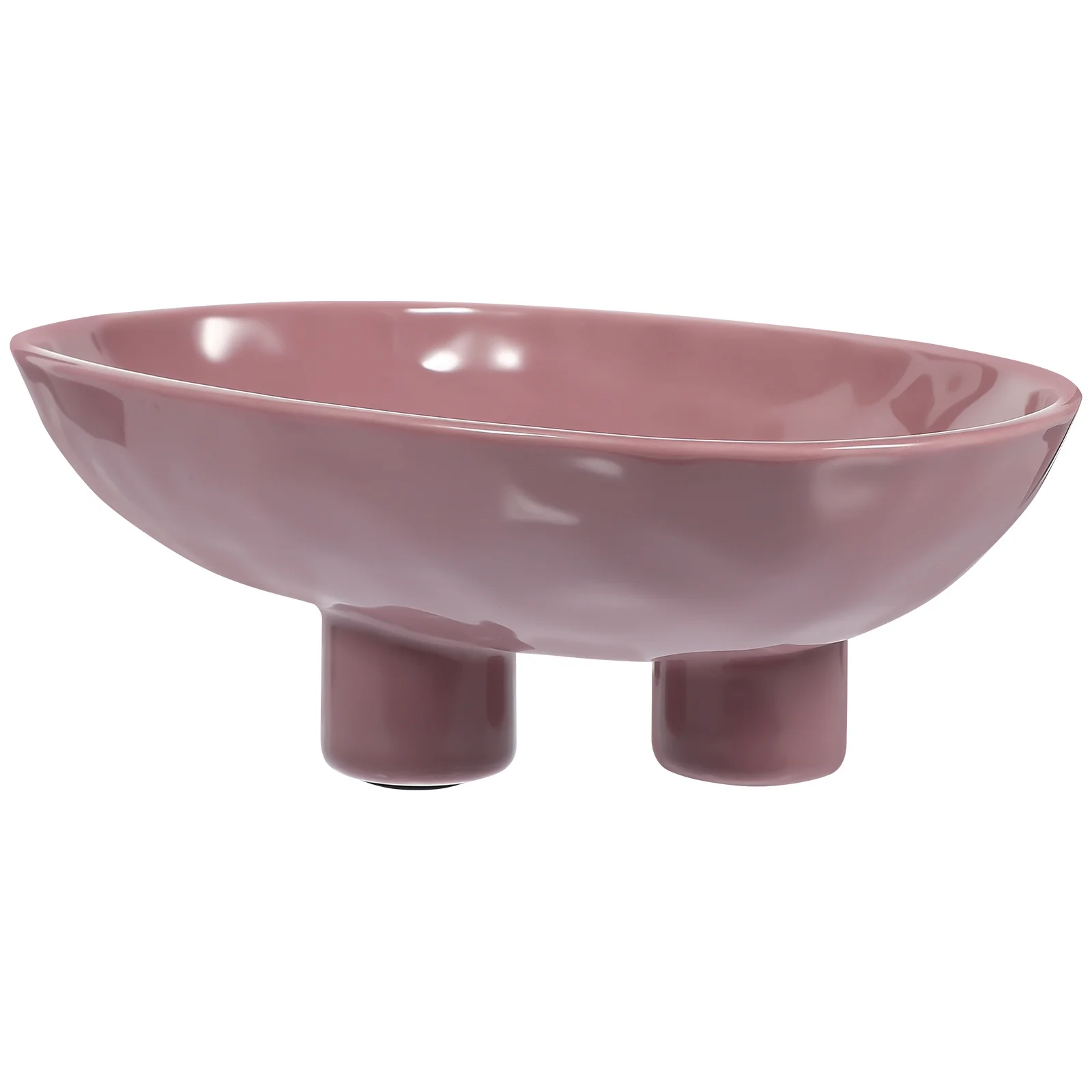 

Three-Legged Ceramic Fruit Bowl Decorative Serving Tray Hand Polished Fruit Dish for Home Decorative Bowls for Table