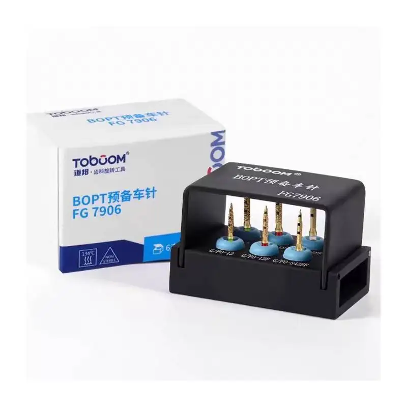 

6pcs/Box FG7906 Dental Preparation Bur BOPT Vertical Dental Preparation Restoration Kit Full Crown Restoration Dental Tools